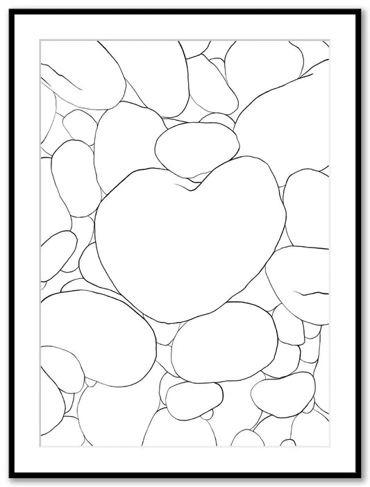 Beach Walk Nr. 01 Framed Art Print 60 x 80 cm (size of the frame)